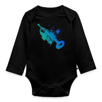 Trumpeter Women Men Trumpet Players Trumpets - Organic Longsleeve Baby Bodysuit - black - Front