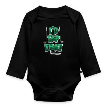 Golf Golfer Present Golf Player Golf Club Golf Ball - Organic Longsleeve Baby Bodysuit - black - Front
