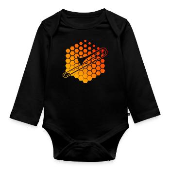 Trombone Trombonists Tenor Trombone Trombonist - Organic Longsleeve Baby Bodysuit - black - Front
