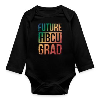 Futur diplômé Hbcu Pour Fier - Body Bébé bio manches longues - noir - Devant