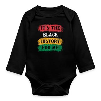 It's the black story for me for Pride - Organic Longsleeve Baby Bodysuit - black - Front