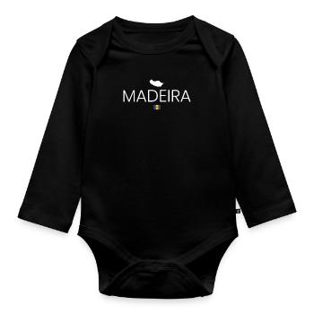Madeira Urlaub - Baby Bio-Langarm-Body - Schwarz - Vorne