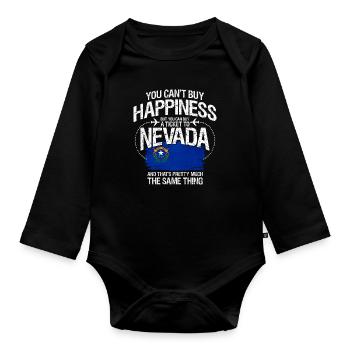 Nevada - Baby Bio-Langarm-Body - Schwarz - Vorne