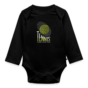 Joueur de tennis présent Tennis Club Coach Sport - Body Bébé bio manches longues - noir - Devant