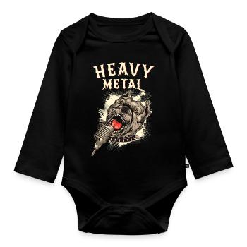 Musique Heavy Metal - Body Bébé bio manches longues - noir - Devant