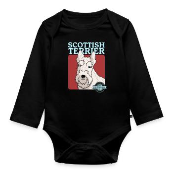 Scottish Terrier Dog Dog Propriétaire Cadeau - Body Bébé bio manches longues - noir - Devant