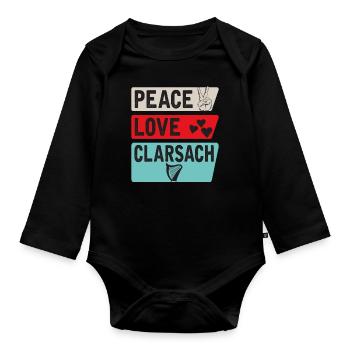 Clarsach Music Instrument Musique écossaise - Body Bébé bio manches longues - noir - Devant