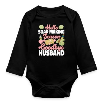 Soap Making Crafting Hello Soap - Baby Bio-Langarm-Body - Schwarz - Vorne