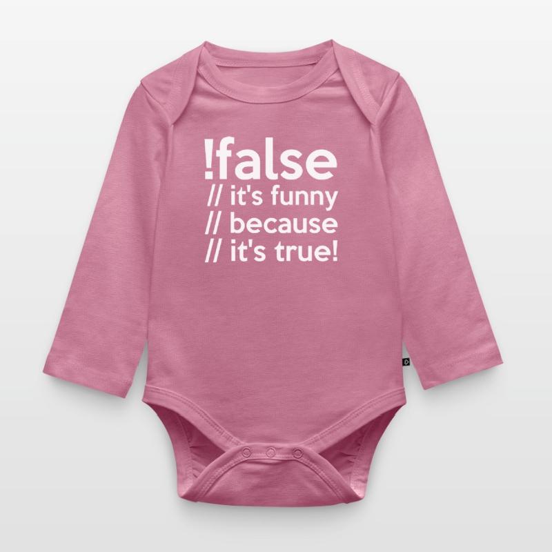 Programmierer false true Informatiker Student Code Baby Bio-Langarm-Body