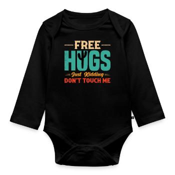 Cactus Fucculent Cactus Garden Cactus Plants - Organic Longsleeve Baby Bodysuit - black - Front