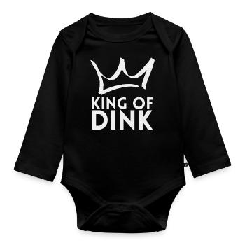 King of Dink pour les joueurs de pickleball ou - Body Bébé bio manches longues - noir - Devant