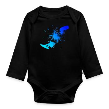 Kitesurf Femmes Kitesurf Kitesurf Kitesurf Kitesurf Kitesurf - Body Bébé bio manches longues - noir - Devant