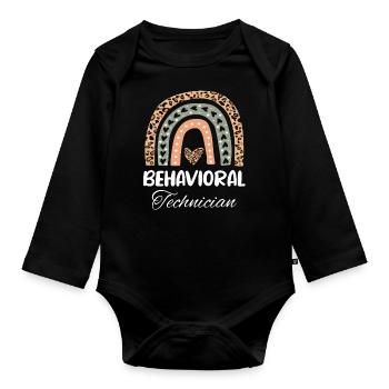 Enseignants du primaire - Body Bébé bio manches longues - noir - Devant