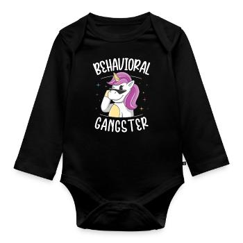 Collecte de données - Thérapeutes analystes comportementaux - Body Bébé bio manches longues - noir - Devant