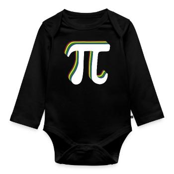 Math Pi symbole Pi - Body Bébé bio manches longues - noir - Devant