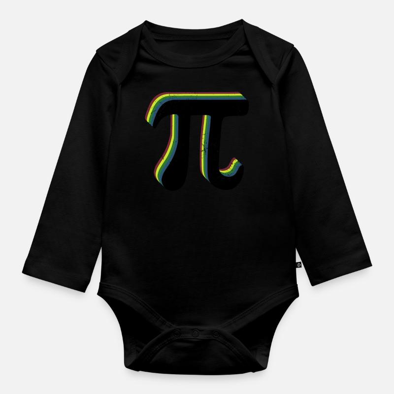 Math Pi symbole Pi - Body Bébé bio manches longues - noir