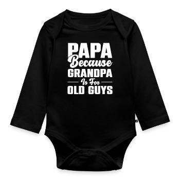 Bester Opa Der Welt - Baby Bio-Langarm-Body - Schwarz - Vorne
