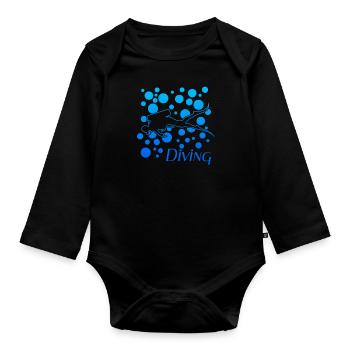 diving - Baby Bio-Langarm-Body - Schwarz - Vorne