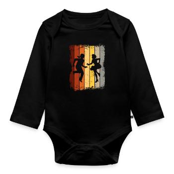 Samba - Baby Bio-Langarm-Body - Schwarz - Vorne