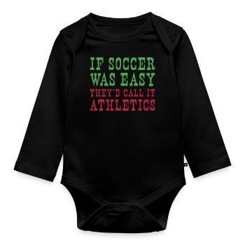 Wales Soccer Welsh Football Cymru Futbol - Baby Bio-Langarm-Body - Schwarz - Vorne
