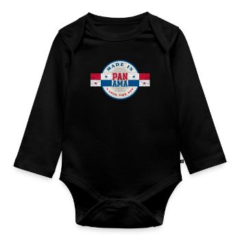 Lustiges Panama Panamaer Panamaerin Geschenk - Baby Bio-Langarm-Body - Schwarz - Vorne