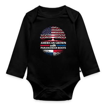 Lustiges Panama Panamaer Panamaerin Geschenk - Baby Bio-Langarm-Body - Schwarz - Vorne
