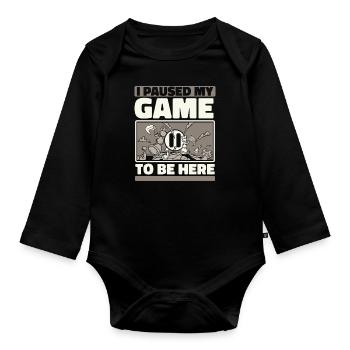 Chess Chess Players - Organic Longsleeve Baby Bodysuit - black - Front