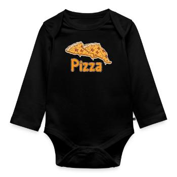 Math Pizza Pi - Baby Bio-Langarm-Body - Schwarz - Vorne