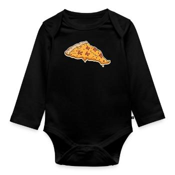 Math Pizza Pi - Baby Bio-Langarm-Body - Schwarz - Vorne