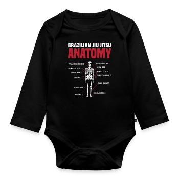 Jiu Jitsu Jiu Jitsu Jiu Jitsu - Baby Bio-Langarm-Body - Schwarz - Vorne