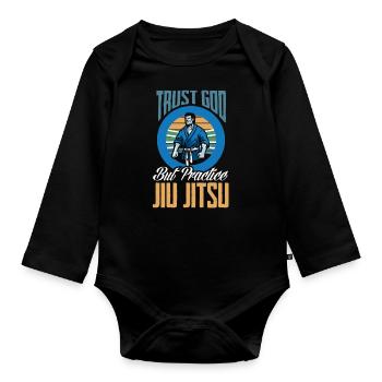 Jiu Jitsu Jiu Jitsu Jiu Jitsu - Baby Bio-Langarm-Body - Schwarz - Vorne