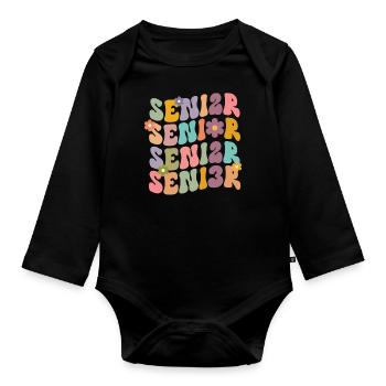 Pensioner 2022 Retirement Pension Grandpa Pension Senior - Organic Longsleeve Baby Bodysuit - black - Front