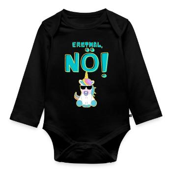 erstmal NÖ Baby - Baby Bio-Langarm-Body - Schwarz - Vorne