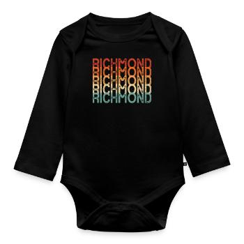 Richmond Virginia - Baby Bio-Langarm-Body - Schwarz - Vorne