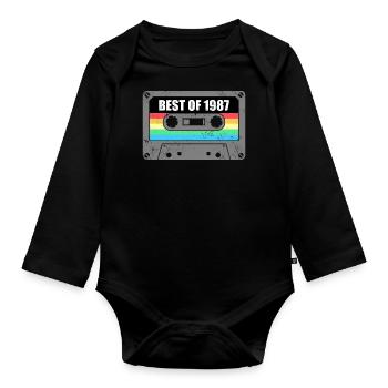 Anniversaire Best Of 1987 Vintage Vintage 1987 - Body Bébé bio manches longues - noir - Devant