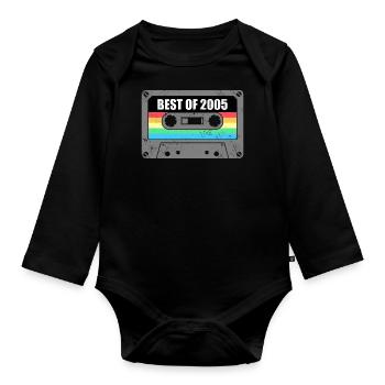 Geburtstag Best Of 2005 Jahrgang Vintage 2005 - Baby Bio-Langarm-Body - Schwarz - Vorne