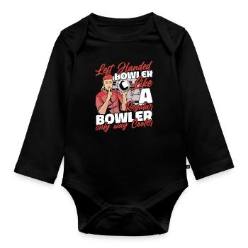 Bowling Bowler Pin Ball Bowling Ball - Baby Bio-Langarm-Body - Schwarz - Vorne