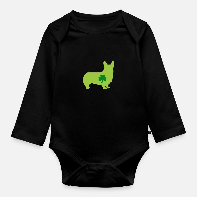 Corgi - Baby Bio-Langarm-Body - Schwarz
