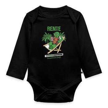 Pensionierung Rente Countdown Läuft Rente - Baby Bio-Langarm-Body - Schwarz - Vorne