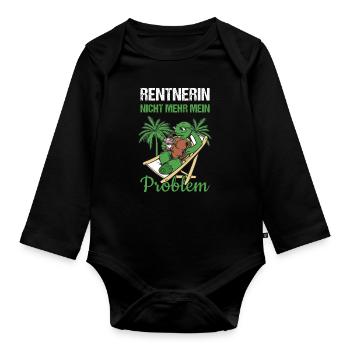Pensionierung Rentnerin Nicht Mehr Problem Rente - Baby Bio-Langarm-Body - Schwarz - Vorne