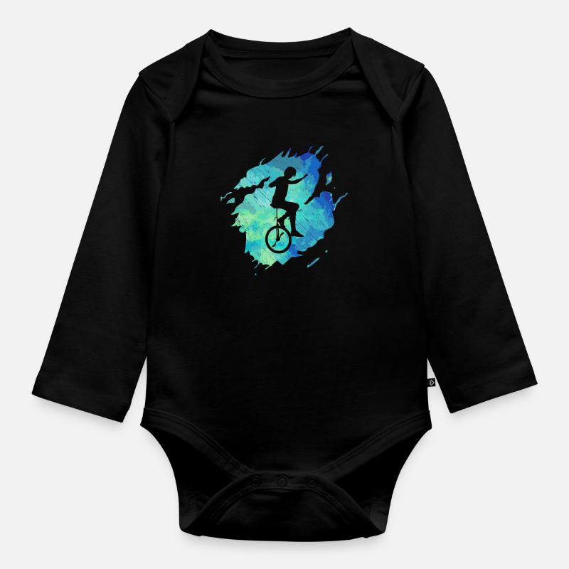 Monocycle - Body Bébé bio manches longues - noir