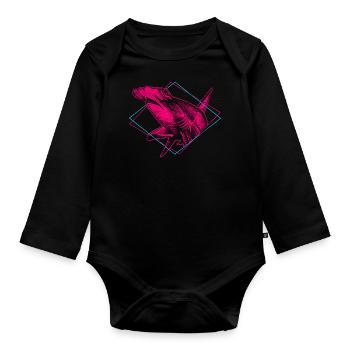 Hammerhai - Baby Bio-Langarm-Body - Schwarz - Vorne