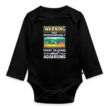 Drôle Aquarist Aquarist Aquarium Cadeau - Body Bébé bio manches longues - noir - Devant