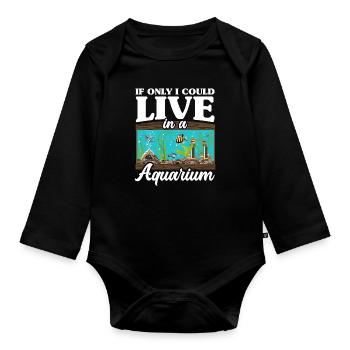Drôle Aquarist Aquarist Aquarium Cadeau - Body Bébé bio manches longues - noir - Devant