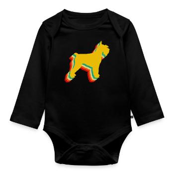 Schnauzer, Schnauzer Cadeau de propriétaire de chien Schnauzer - Body Bébé bio manches longues - noir - Devant