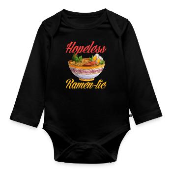 Drôle de cadeau Ramen - Body Bébé bio manches longues - noir - Devant