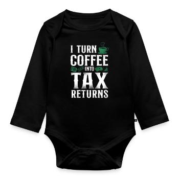 Accountant Bookkeeper Accounting - Baby Bio-Langarm-Body - Schwarz - Vorne