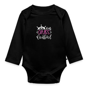Bateau de croisière Cadeau de bateau de vacances - Body Bébé bio manches longues - noir - Devant