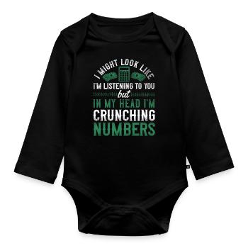 Accountant Bookkeeper Accounting - Baby Bio-Langarm-Body - Schwarz - Vorne