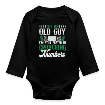 Comptable Comptable Comptable Comptabilité - Body Bébé bio manches longues - noir - Devant